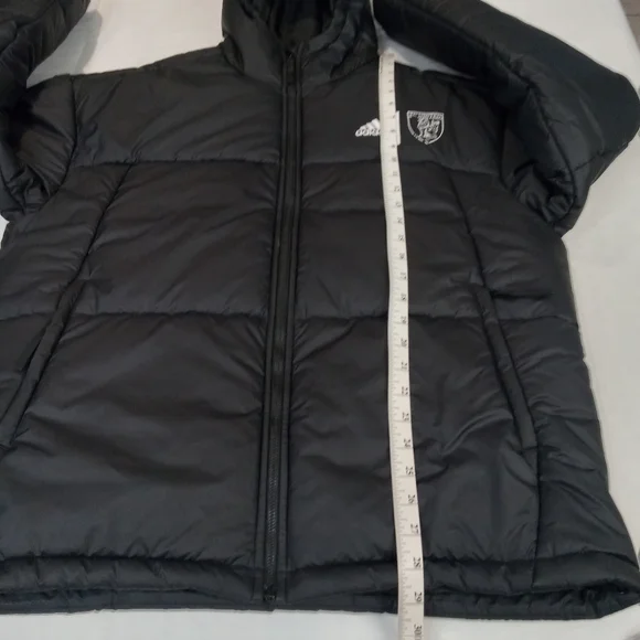 Adidas Men's Vintage Black Puffer zip Up Black Jacket Size Large